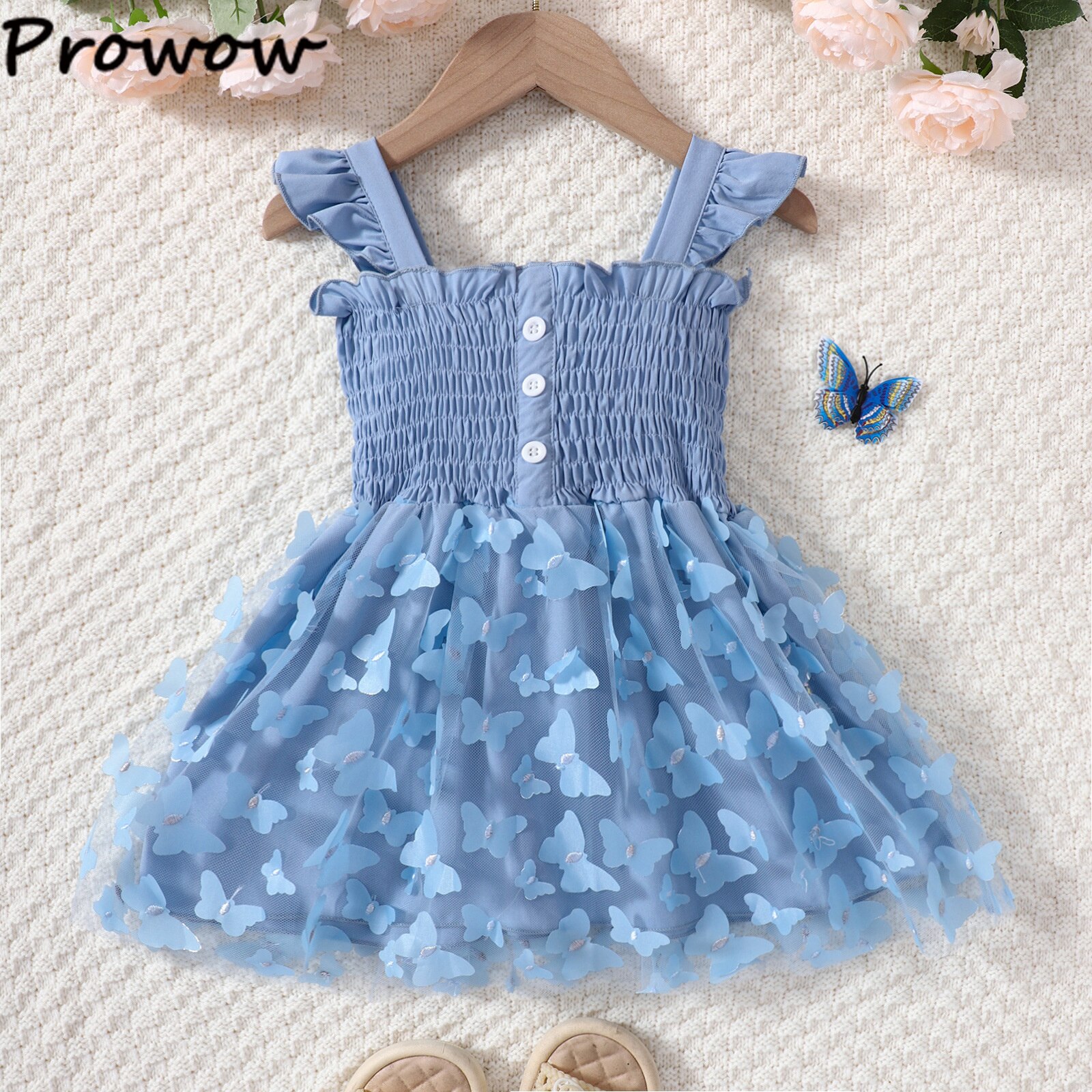 Prowow-1-5Y-Girl-Birthday-Dresses-Summer-Sleeveless-Spaghetti-Peplum-Butterfly-Child-Dress-For-Girls-Baby-4