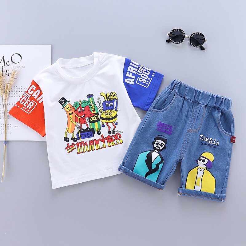 Toddler-Infant-Baby-Boys-Clothing-Sets-2020-Summer-Short-Sleeve-Cartoon-T-Shirt-Denim-Shorts-Kids-1