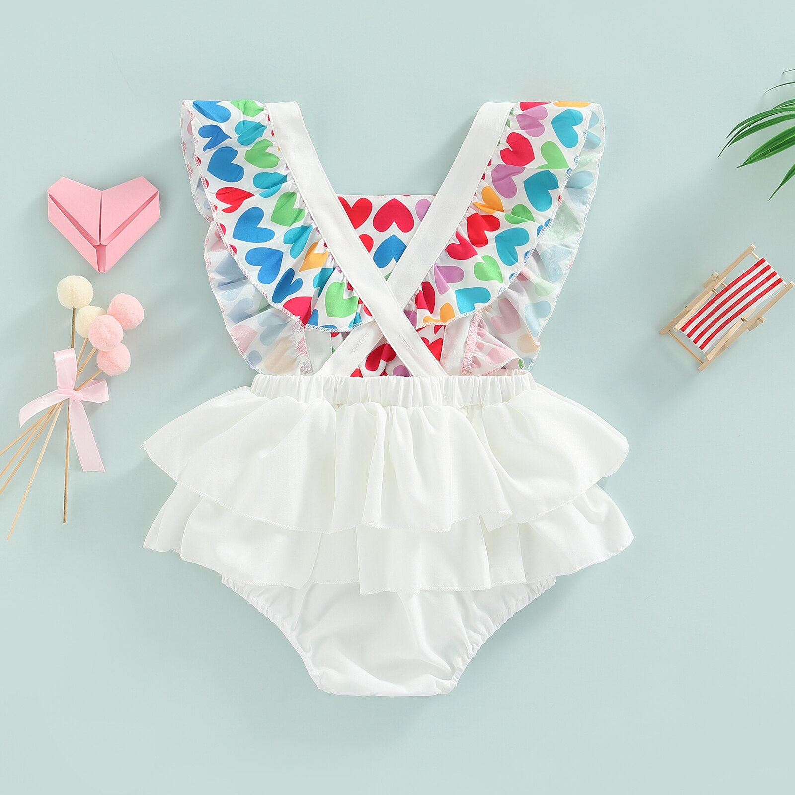 Newborn-Baby-Girl-Flying-Sleeve-Romper-Colorful-Hearts-Printed-Square-Neck-Bowknot-Ruffles-Bodysuit-Jumpsuit-Summer-5