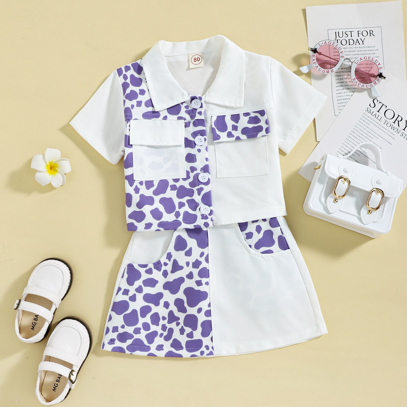 2Pcs-Girls-Suit-Summer-New-Leopard-Pattern-Patchwork-Short-Sleeve-Shirt-Skirt-Fashion-Kids-Clothes-Toddle-2