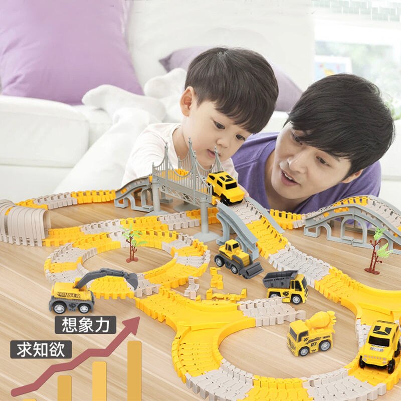 Car-Toys-Children-Electric-Rail-Car-Track-Racing-Toy-Set-Bend-Flexible-Race-Track-Flash-Light-1