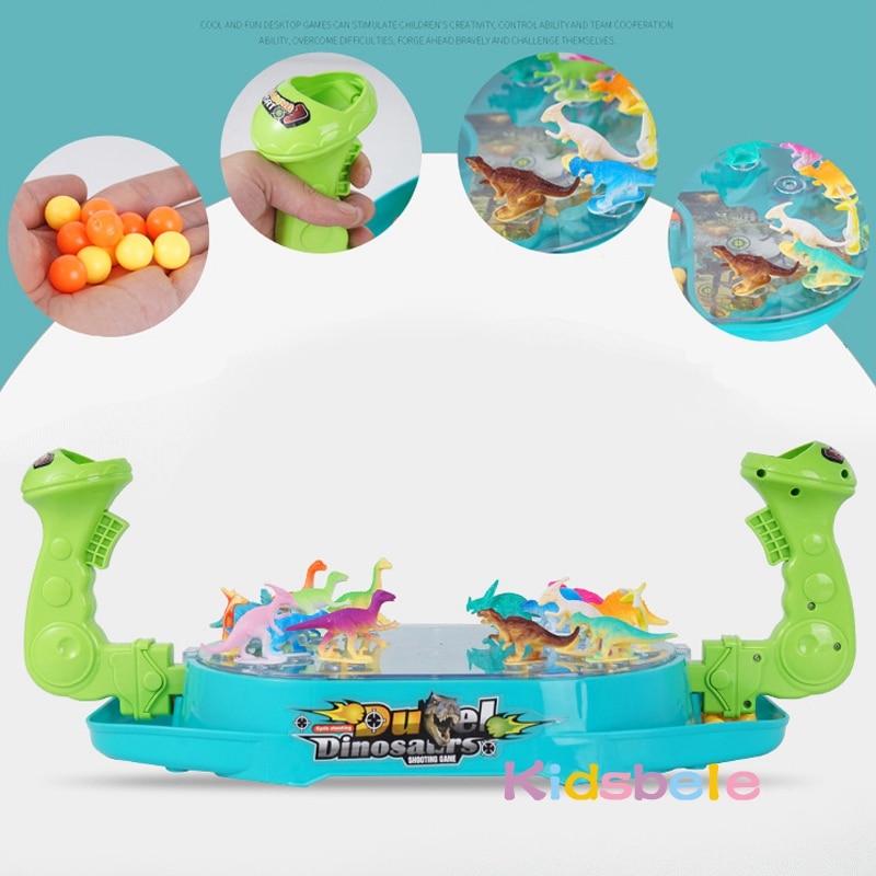 Children-Catapult-Marble-Toy-Dinosaur-Battle-Board-Play-Parent-child-Double-Game-Machine-Educational-2-player-4