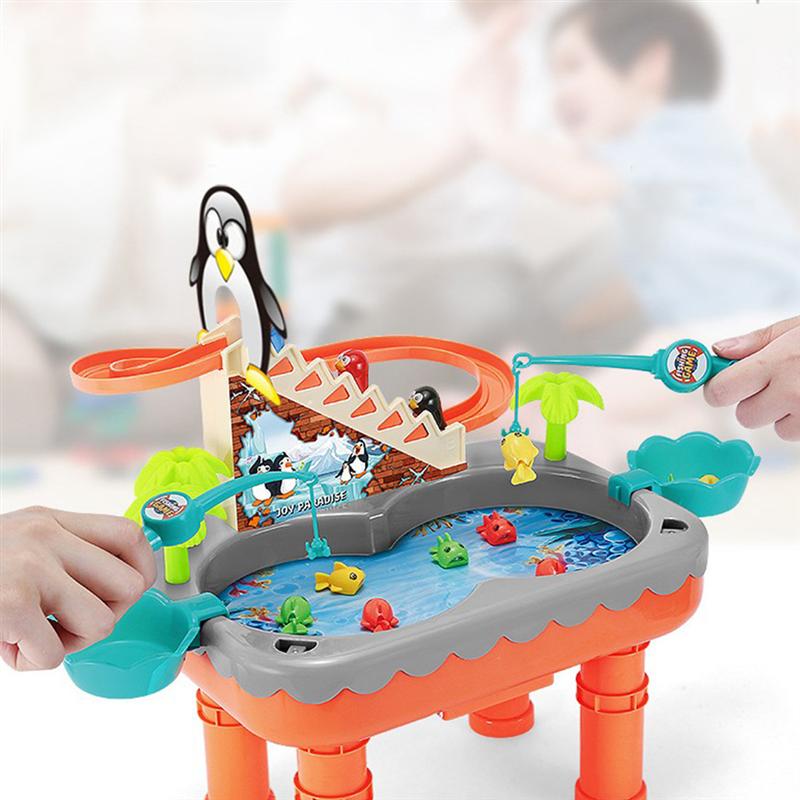 Children-s-Magnetic-Fishing-Toy-Parent-child-interactive-Educational-Toys-Electric-Penguin-Stair-Climbing-Boys-Girls-3