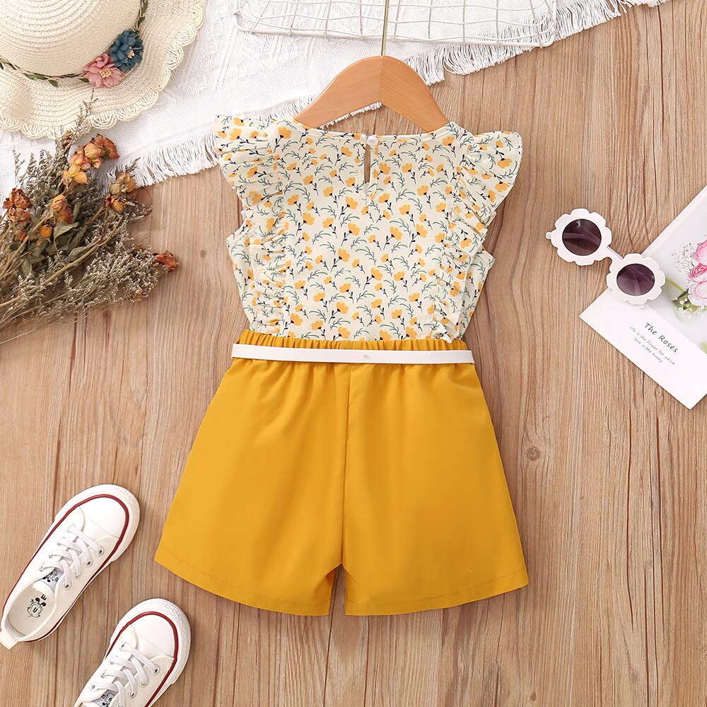 Kids-Casual-Clothing-Sets-Outfits-for-Girls-Summer-2023-New-Toddler-Floral-Print-Tops-Shirts-Short-1