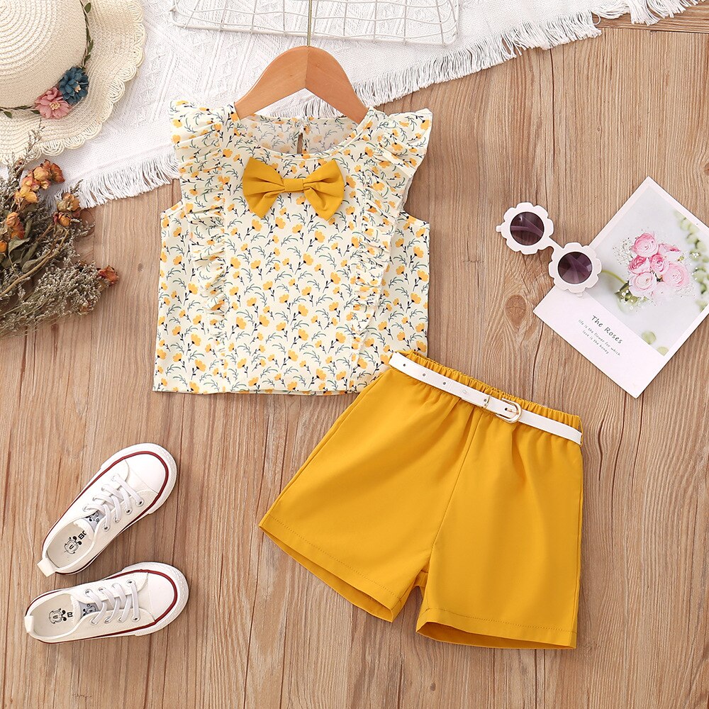 Kids-Casual-Clothing-Sets-Outfits-for-Girls-Summer-2023-New-Toddler-Floral-Print-Tops-Shirts-Short-2