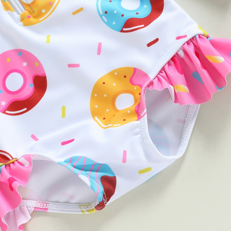 Kids-Girl-Summer-Long-Sleeve-Swimsuits-Ruffle-Trim-Donut-Print-Zipper-Jumpsuit-Swimwear-Beachwear-Bathing-Suits-3