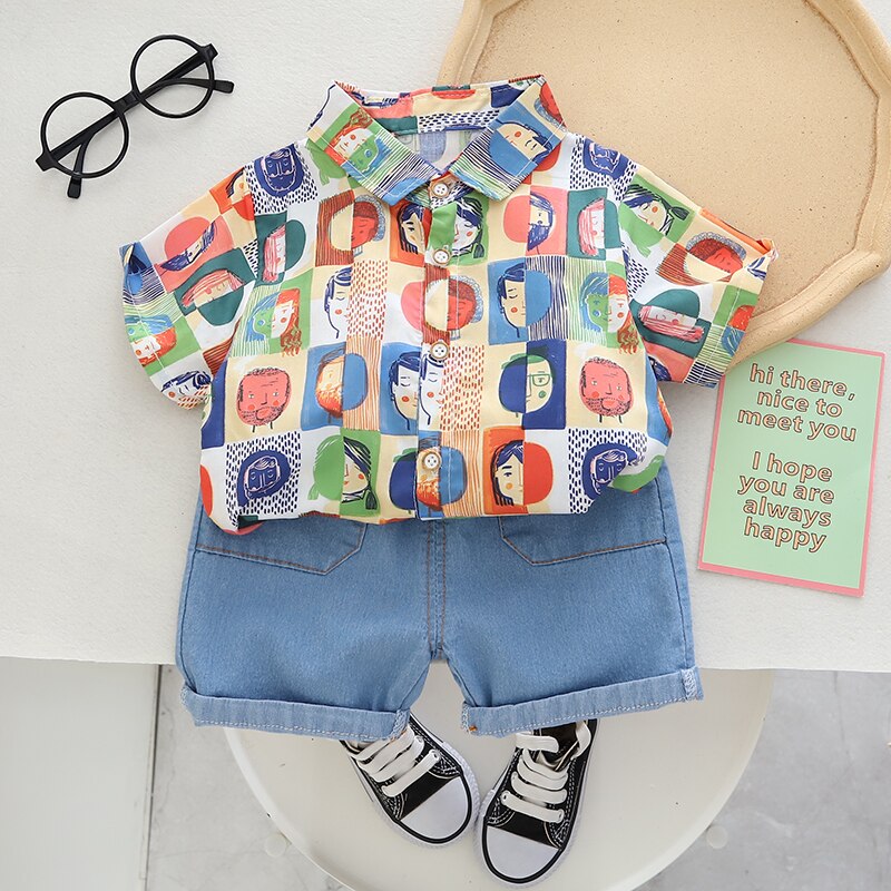 0-6-years-baby-boys-clothing-Fashion-trend-printed-shirtPair-with-jeans-sets-toddlers-girls-Costumes-1