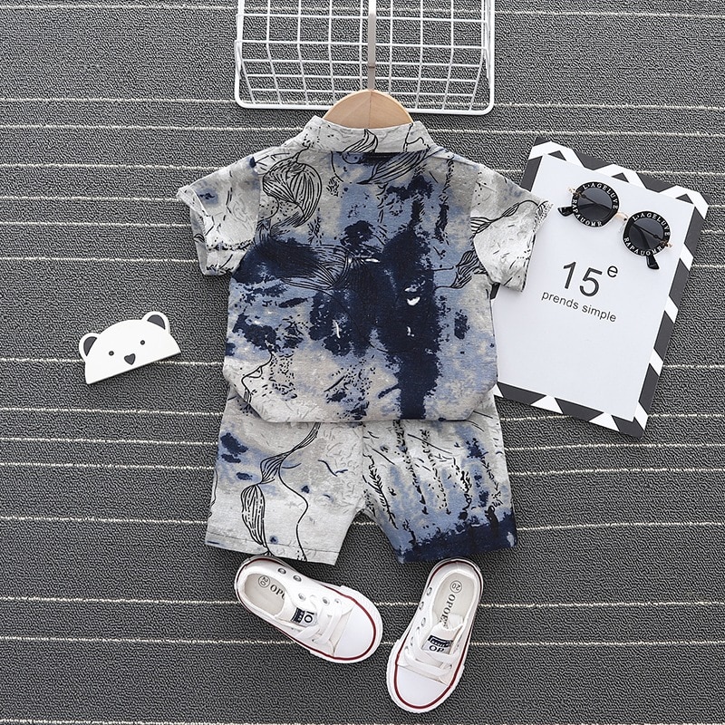 Cute-Cotton-Baby-boys-Short-Sleeved-Shirt-Clothes-Suits-Summer-kids-Clothing-Sets-handsome-3