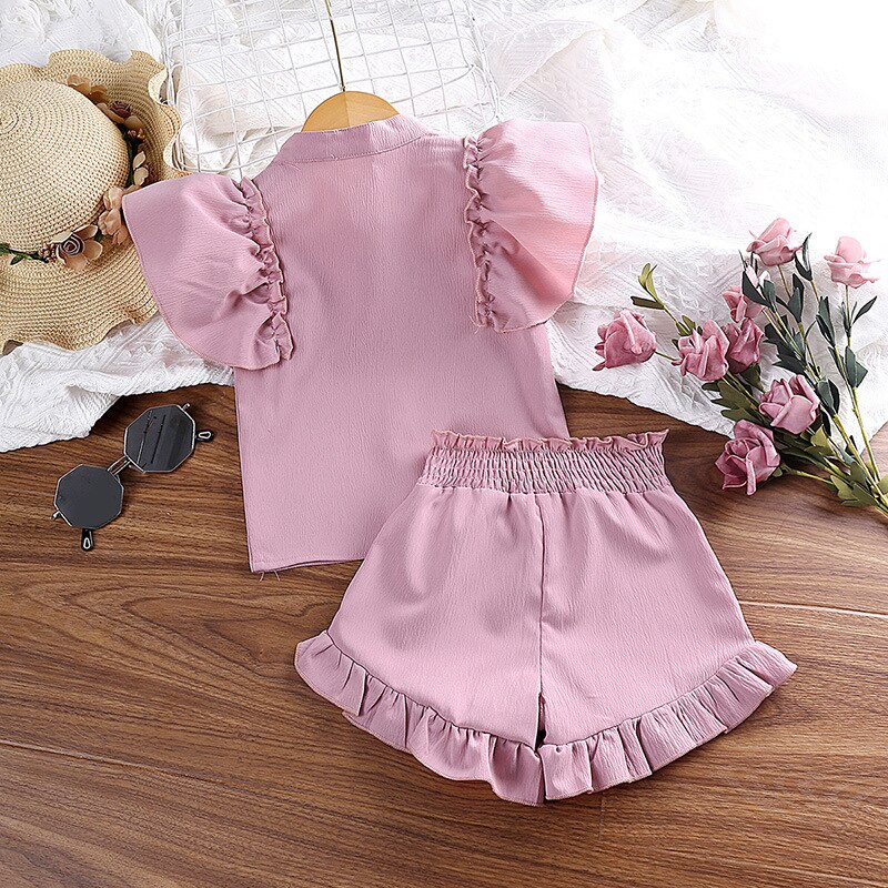 Girls-Clothes-Sets-Summer-2023-Children-Fashion-Princess-Shirts-Shorts-2pcs-Party-Suit-For-Baby-Girl-1