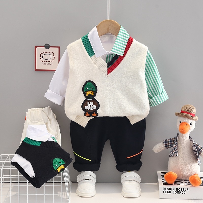 Western-Baby-Boy-Outfit-Set-Spring-Autumn-Cartoon-V-neck-Knitted-Sleeveless-Vest-T-shirts-Jeans-2