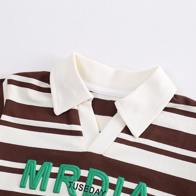 summer-comfortable-baby-Boys-and-girls-clothes-Stripe-Polo-neck-short-sleeve-children-s-clothing-sets-4