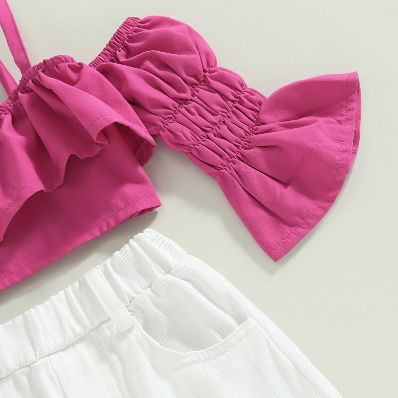 Girls-Summer-Clothing-Suit-Children-Short-Sleeve-Off-Shoulder-Tops-Butterfly-Print-Pants-2Pcs-Sets-Baby-3