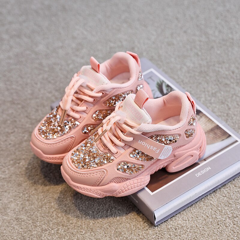 2022-Spring-Fashion-Women-Sneakers-Kids-Toddler-Girl-Shoes-Rhinestones-Glittering-Childen-Outdoor-Leisure-Sports-White-2