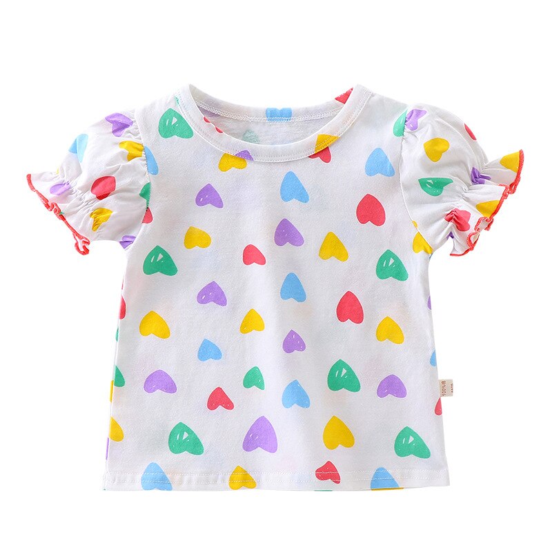 Baby-Girls-Short-Sleeved-T-Shirt-Summer-Kids-Heart-Printed-Top-Tees-Toddler-Cotton-Shirts-Children-2