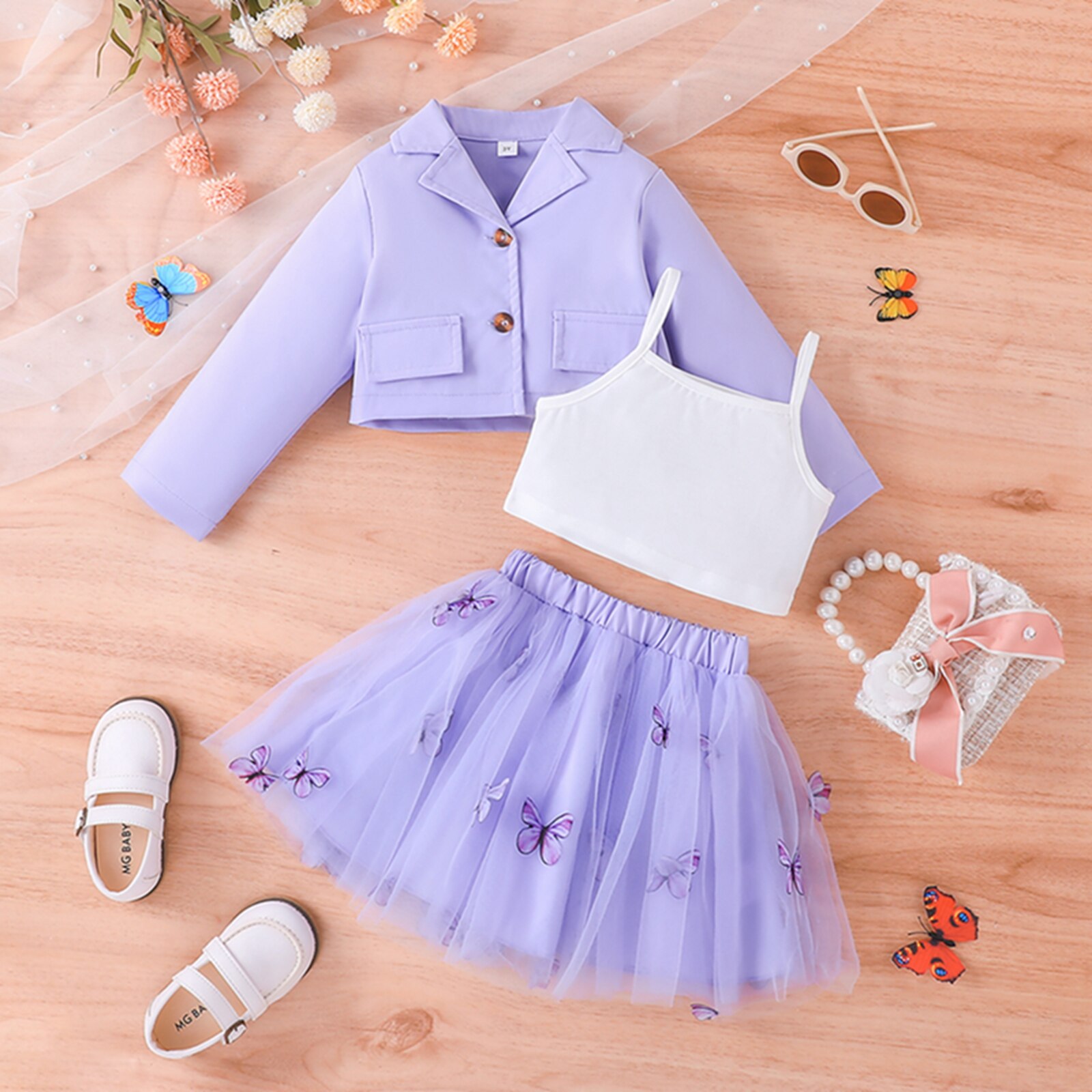 Pudcoco-Kids-Girl-3-Piece-Outfit-Sleeveless-Camisole-and-Butterfly-Print-Tulle-Skirt-Long-Sleeve-Button-1