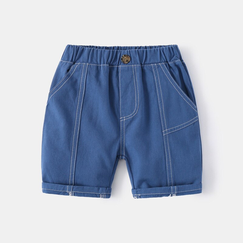 Solid-Color-Boys-Shorts-Summer-Elastic-Beach-Cargo-Pant-Toddler-Baby-Knee-Length-Trousers-Children-Kids-2