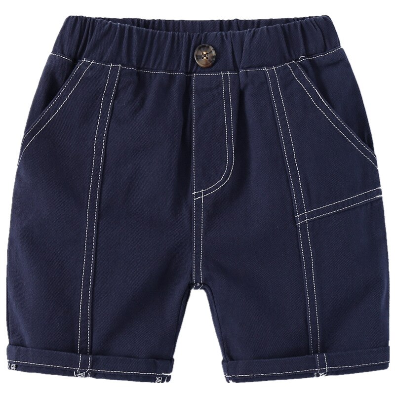 Solid-Color-Boys-Shorts-Summer-Elastic-Beach-Cargo-Pant-Toddler-Baby-Knee-Length-Trousers-Children-Kids-4
