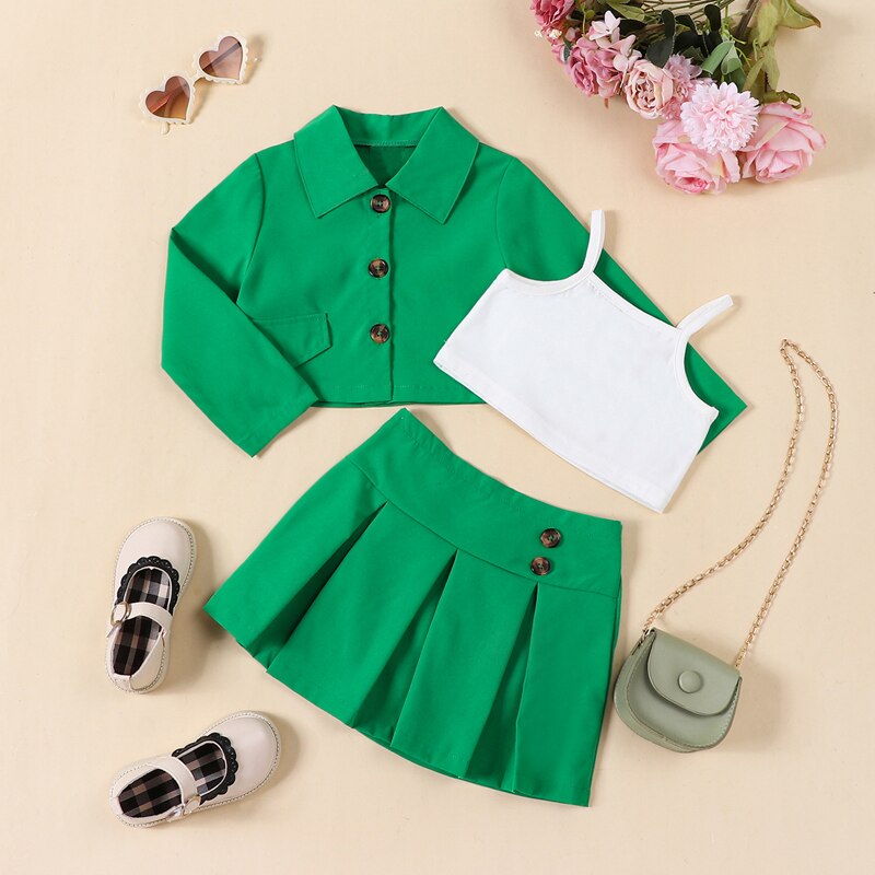 Toddler-Kid-Girl-Clothing-Set-Outfits-Long-Sleeve-Single-Breasted-Blazer-Tank-Tops-Pleated-Skirt-Set-1