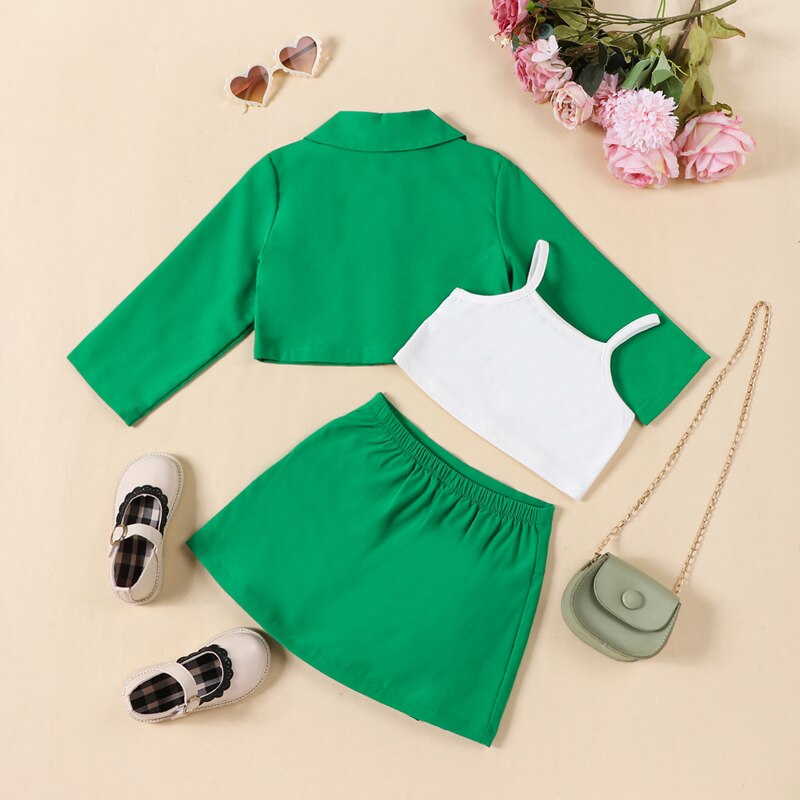 Toddler-Kid-Girl-Clothing-Set-Outfits-Long-Sleeve-Single-Breasted-Blazer-Tank-Tops-Pleated-Skirt-Set-2